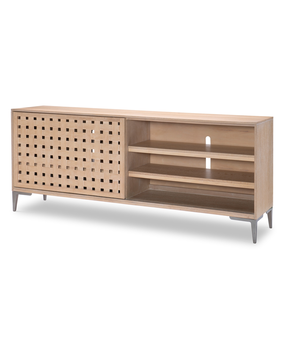 Furniture Legacy Classic Biscayne 80" Wood Entertainment Console In Malabar With Alabaster Fronts