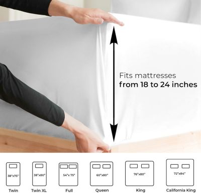 5 Piece Extra Deep Pocket Microfiber Sheet Set - Split King