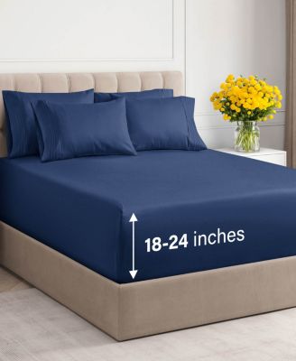 Microfiber Sheet Set 18" - 24" Inch Extra Deep Pocket - Queen