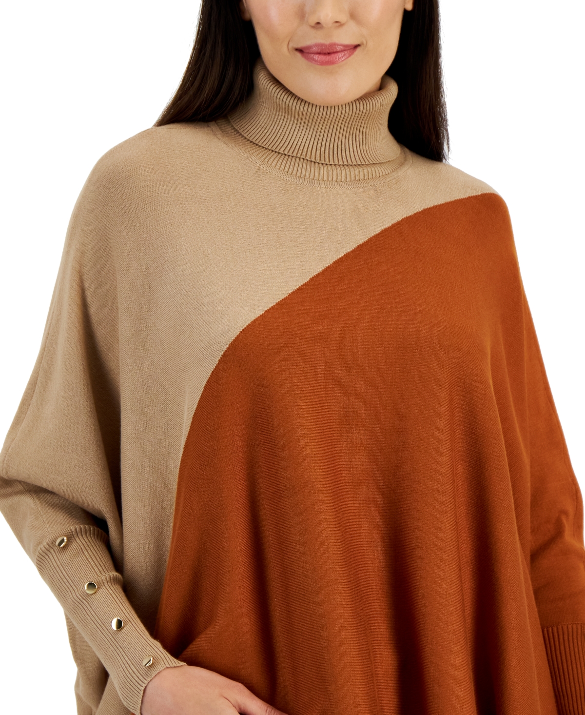 Macy's poncho sweater on sale
