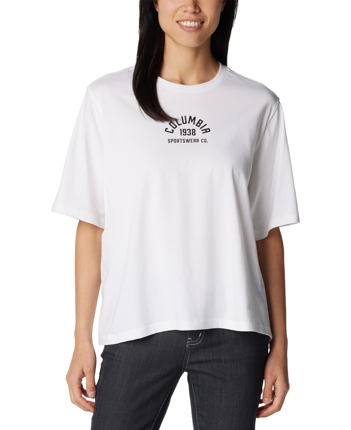 Columbia Women's North Cascades Cotton T-shirt In White,college