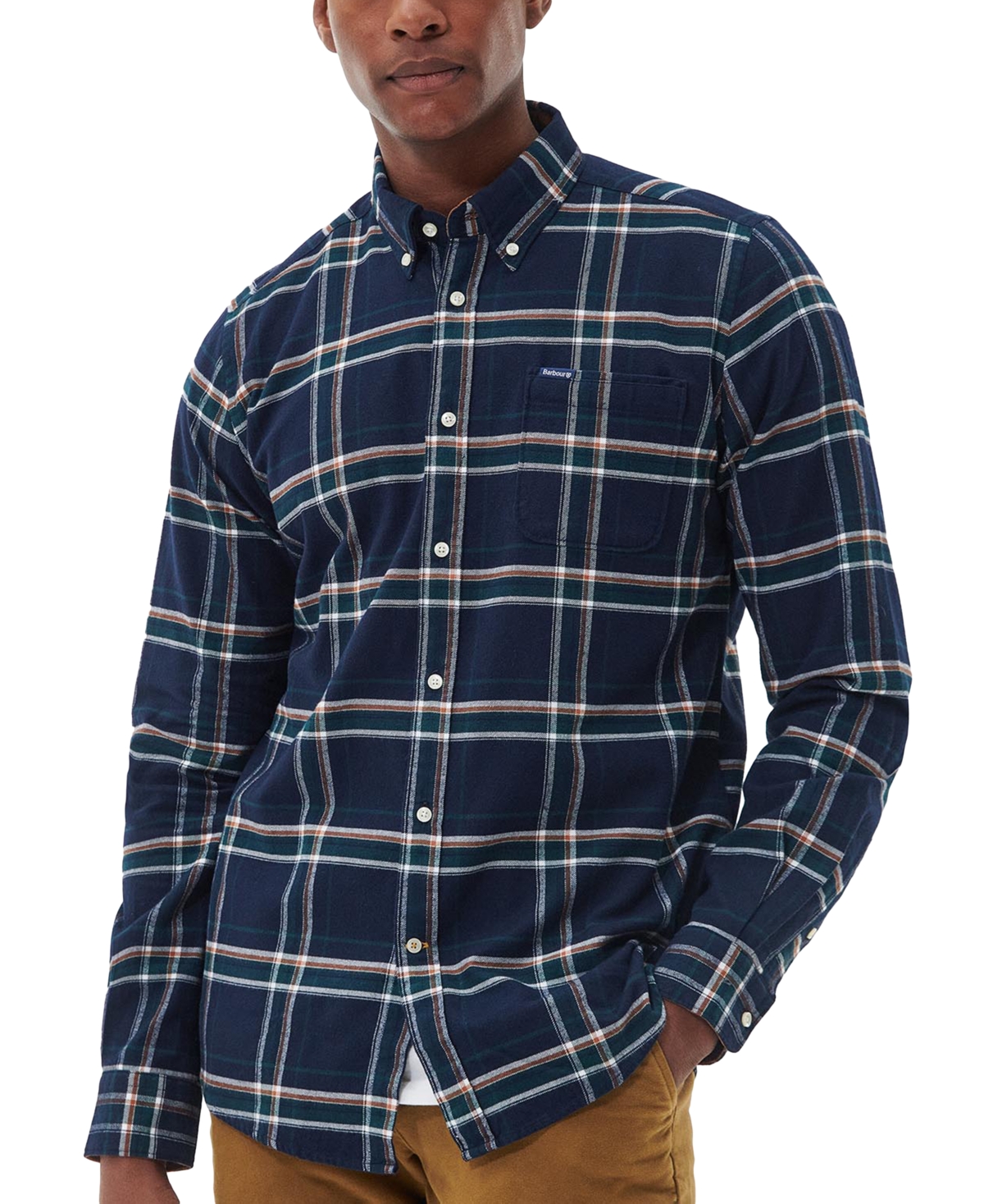 Barbour Men's Ronan Tailored Fit Long-sleeve Button-down Check Shirt In Blue