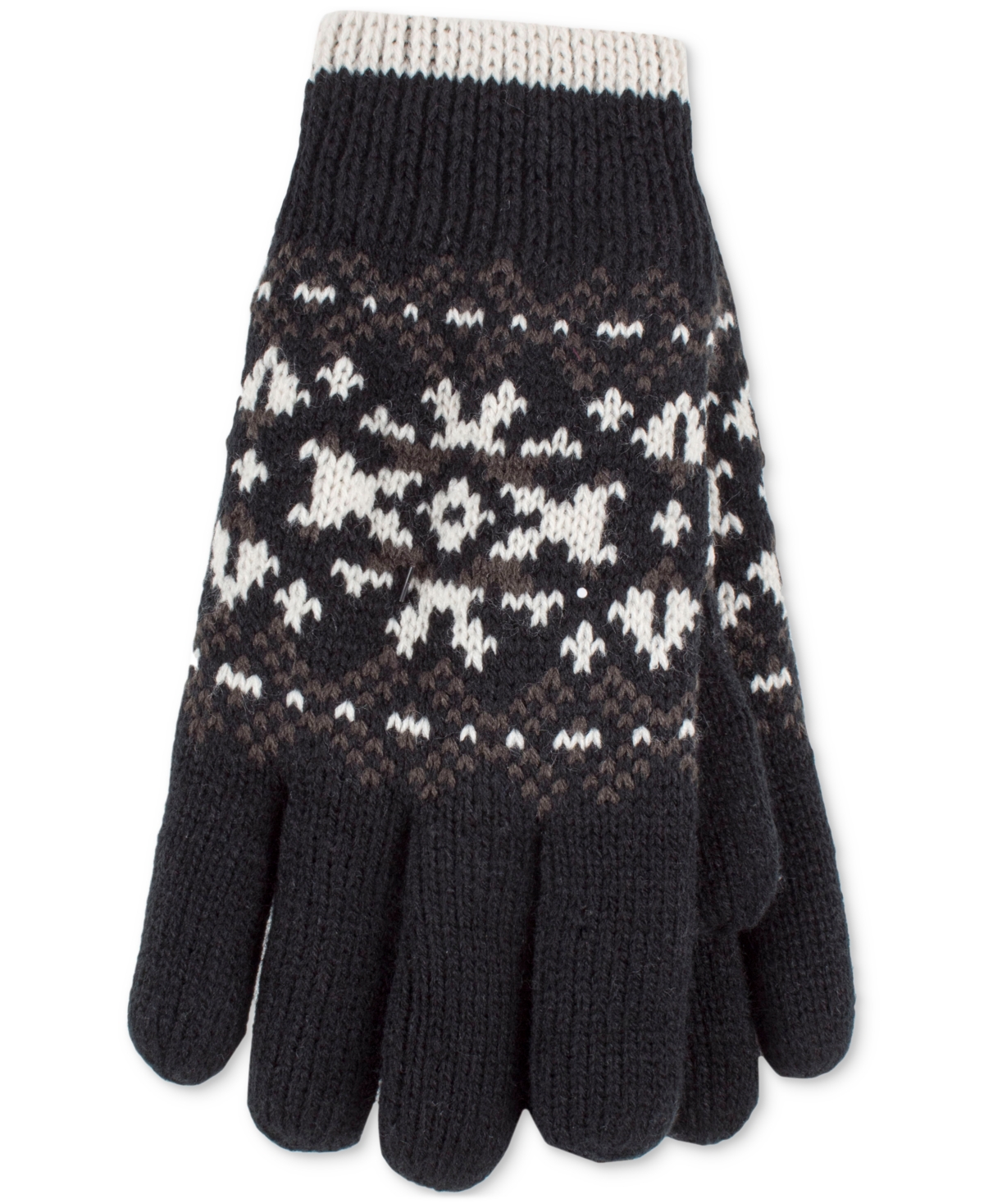 Heat Holders Judith Fair Isle Gloves In Black