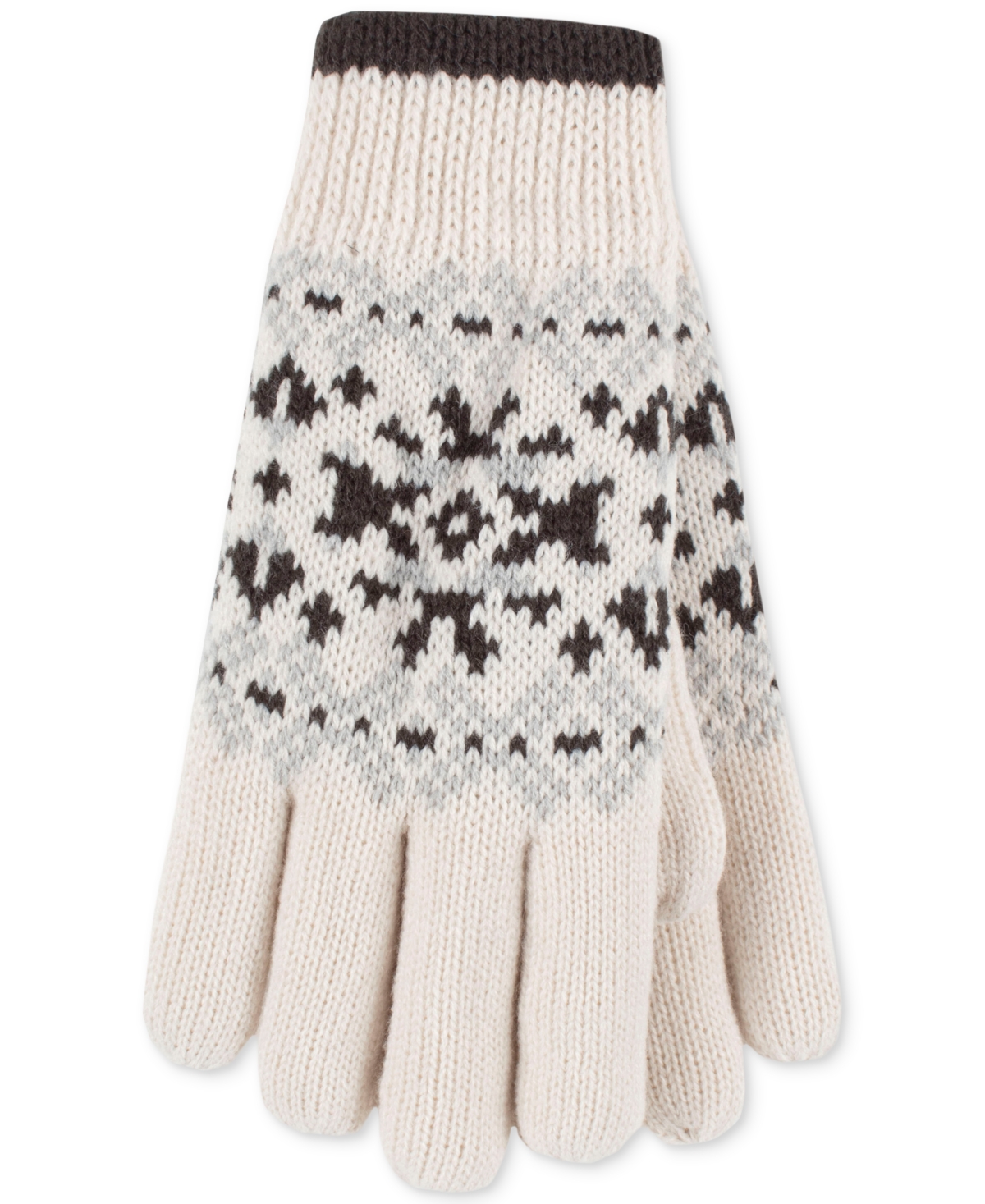 Heat Holders Judith Fair Isle Gloves In Cream