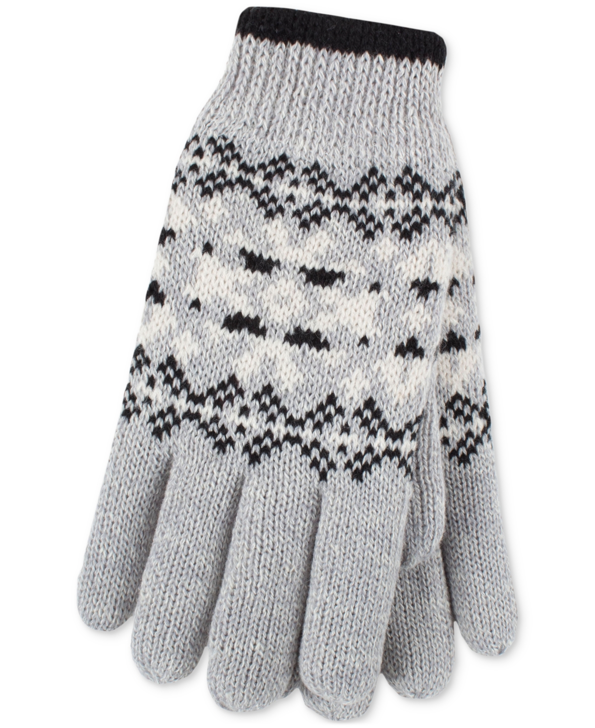 Heat Holders Judith Fair Isle Gloves In Grey
