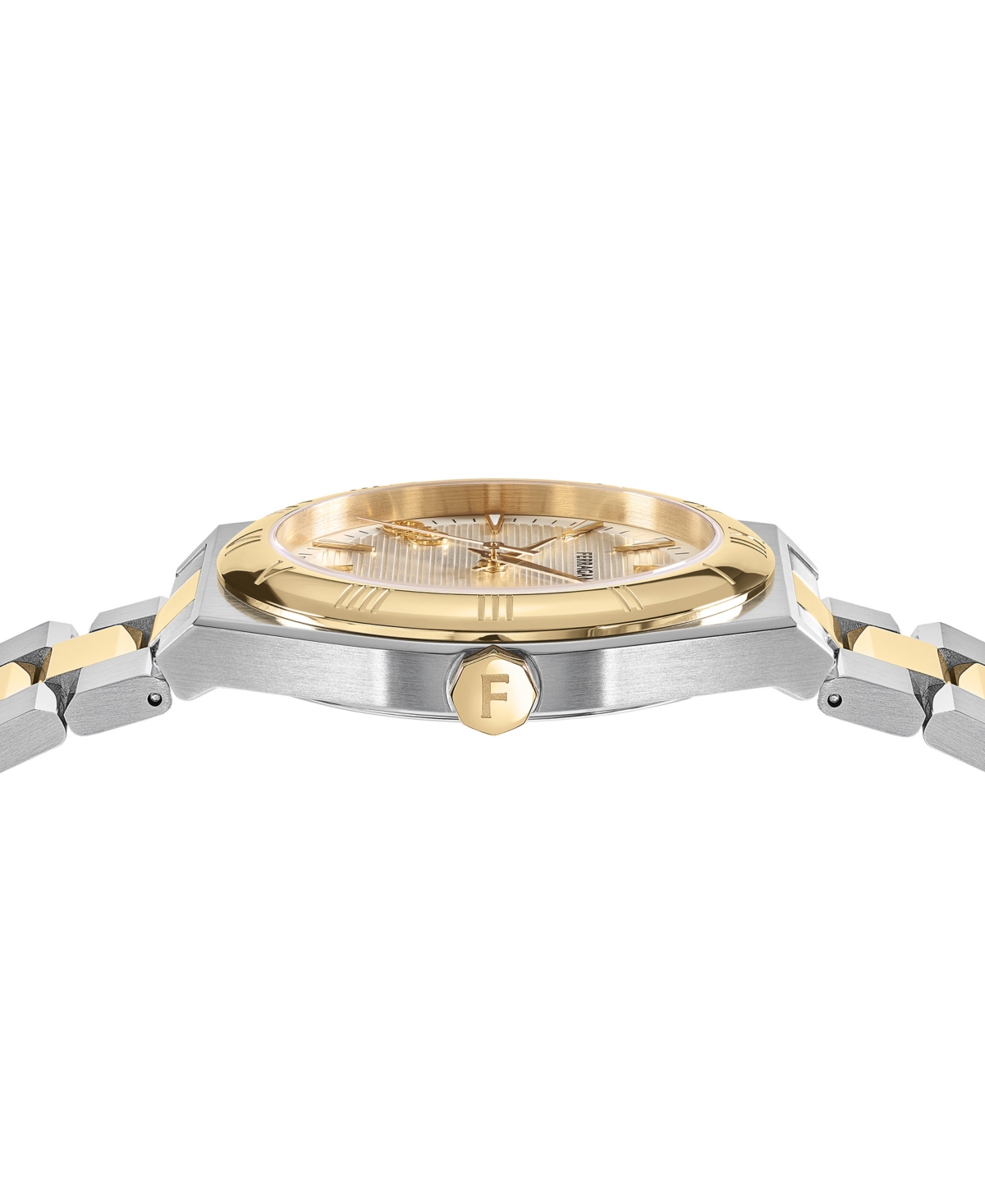 Salvatore Ferragamo Men's Swiss Vega Upper East Two-Tone Stainless Steel Bracelet Watch 40mm
