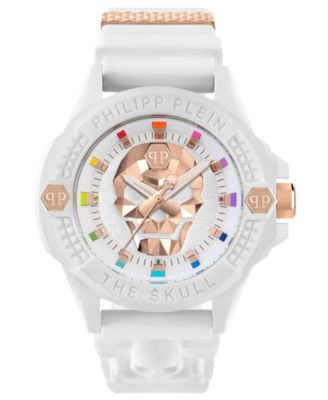 Philipp Plein - Men's The Kull White Silicone Strap Watch 44mm