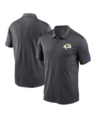 Men's Anthracite Los Angeles Rams Franchise Team Logo Performance Polo Shirt