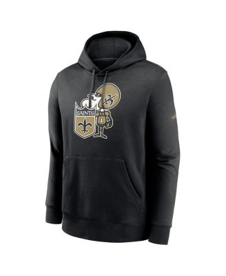 Men's Black New Orleans Saints Rewind Club Pullover Hoodie