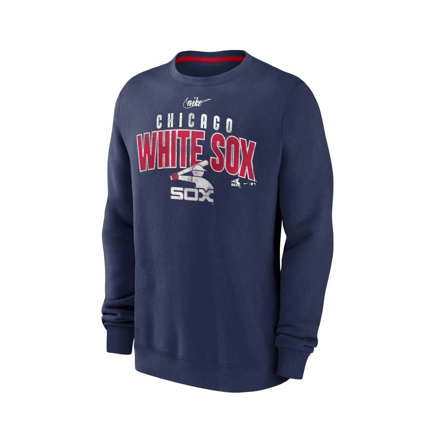 Мужская толстовка Nike Navy Chicago White Sox Cooperstown Collection Team Shout Out Pullover — фото 2
