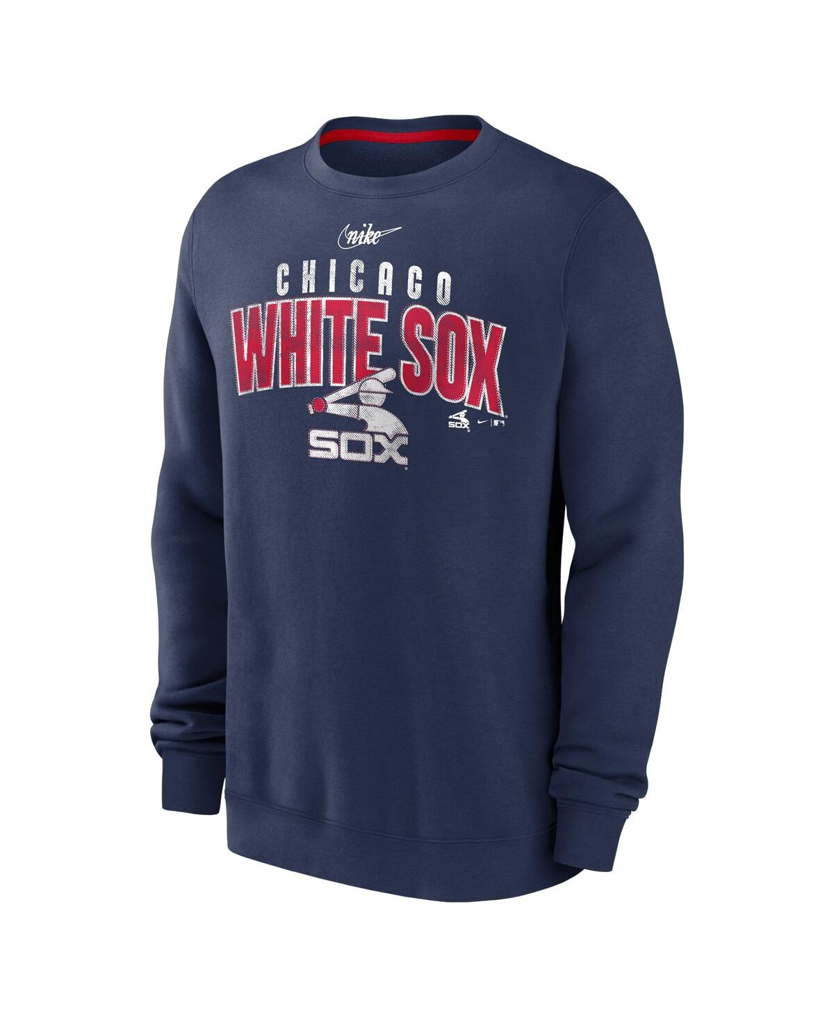 Shop Nike Men's  Navy Chicago White Sox Cooperstown Collection Team Shout Out Pullover Sweatshirt