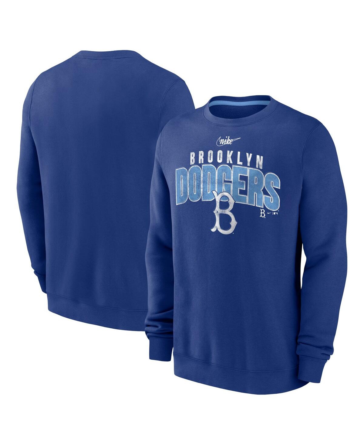 Nike Men's  Royal Brooklyn Dodgers Cooperstown Collection Team Shout Out Pullover Sweatshirt