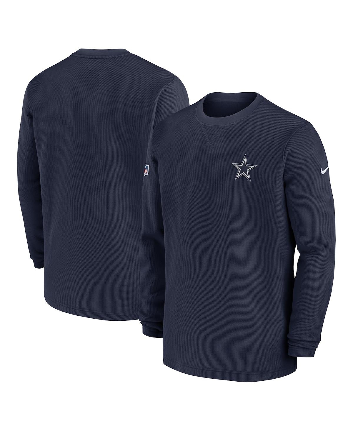 Men's Nike Navy Dallas Cowboys 2023 Sideline Long Sleeve Performance T-Shirt