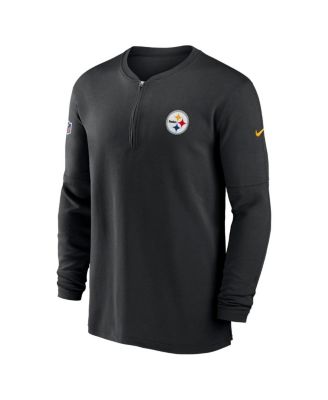 Men's Black Pittsburgh Steelers 2023 Sideline Performance Long Sleeve Quarter-Zip Top