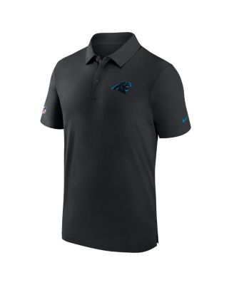 Men's Black Carolina Panthers Sideline Coaches Performance Polo Shirt