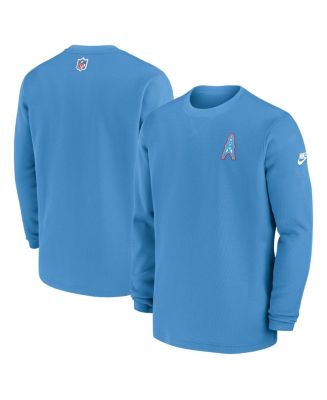 Nike Men's Blue Tennessee Titans Oilers Throwback Sideline Alternate Heavy  Brushed Waffle Long Sleeve Top - Macy's