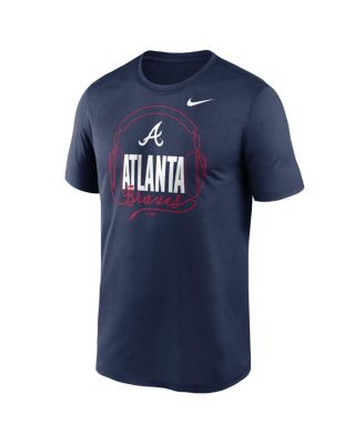 Men's Navy Atlanta Braves Headphones Hometown Legend Performance T-shirt