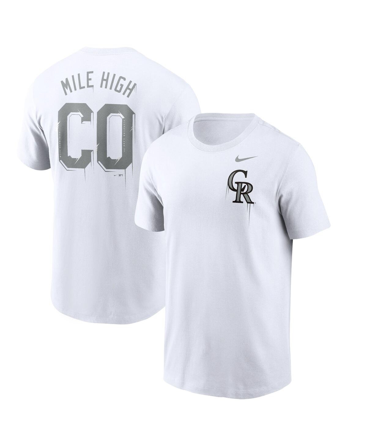 Shop Nike Men's  White Colorado Rockies Mile High Hometown T-shirt