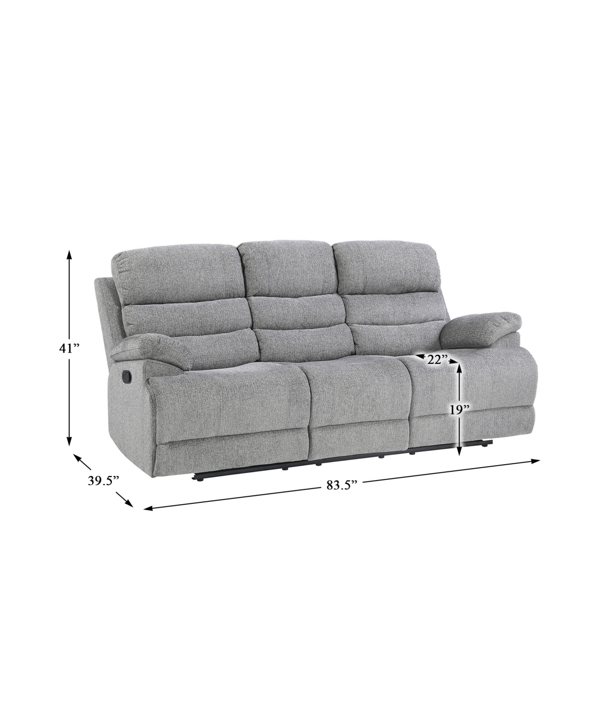 White Label Cruz Double Reclining Sofa