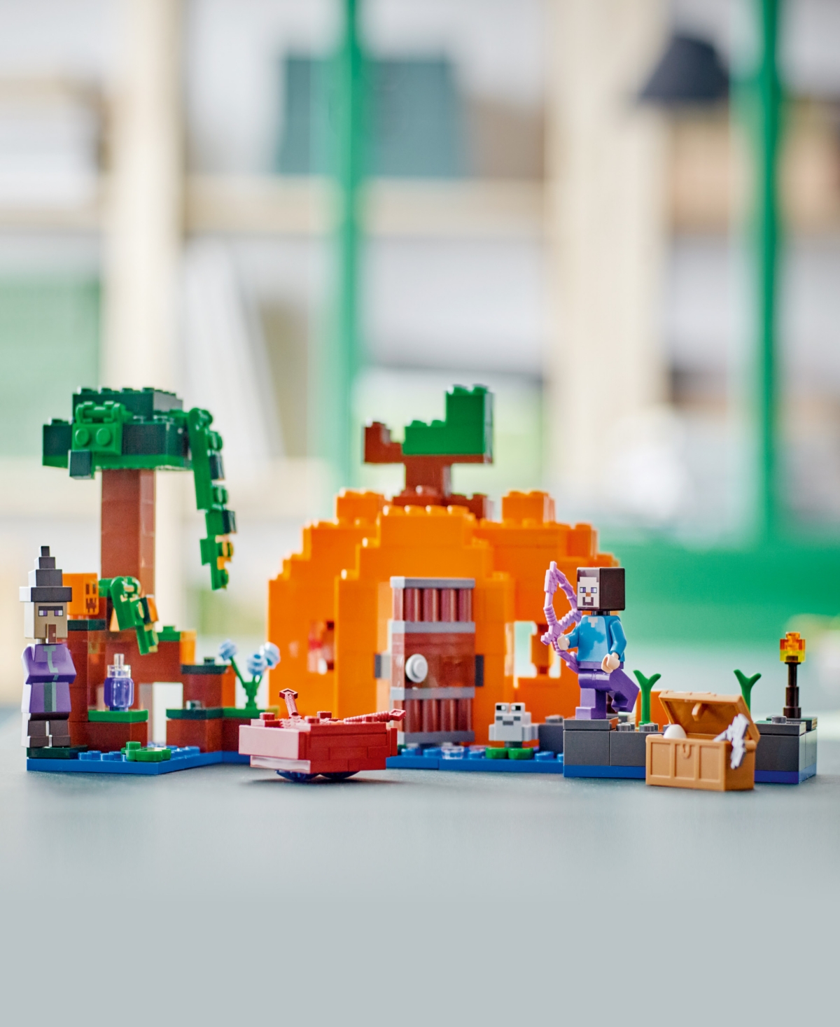 Shop Lego Minecraft 21248 The Pumpkin Farm Toy Building Set In Multicolor
