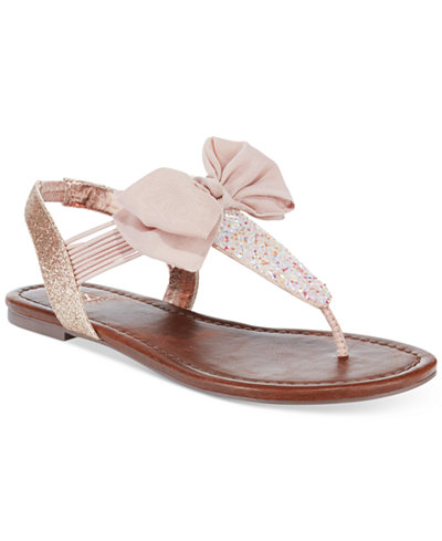 Material Girl Swan Flat Thong Sandals, Only at Macy's