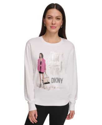 Women's Printed-Front Drop-Shoulder Sweatshirt