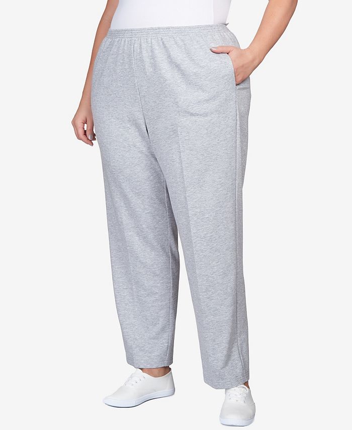 Alfred Dunner Plus Size Comfort Zone French Terry Elastic Waist Average ...