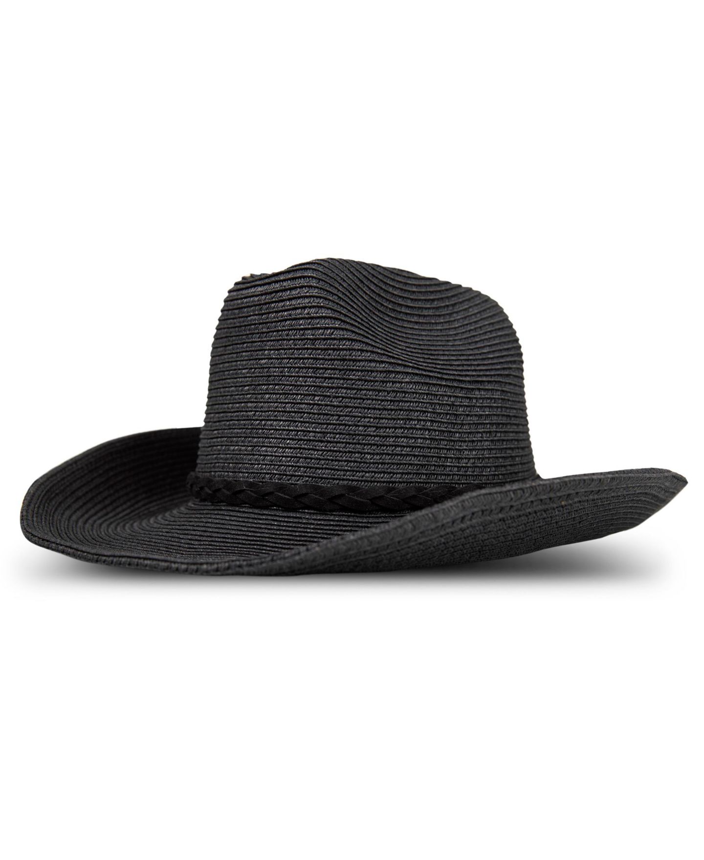 Женский головной убор Lucky Brand Banded Western Hat, цвет: Чёрный — фото 3
