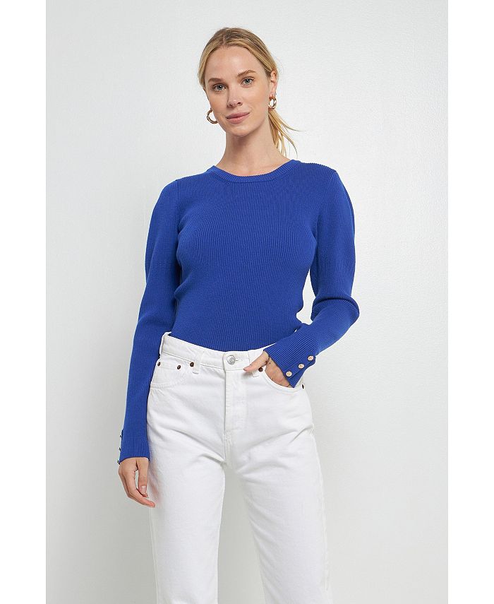 endless rose Women's Puff Sleeve Knit Top Macy's