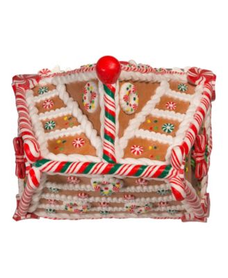 13" Battery-Operated Gingerbread House with LED Light and Timer