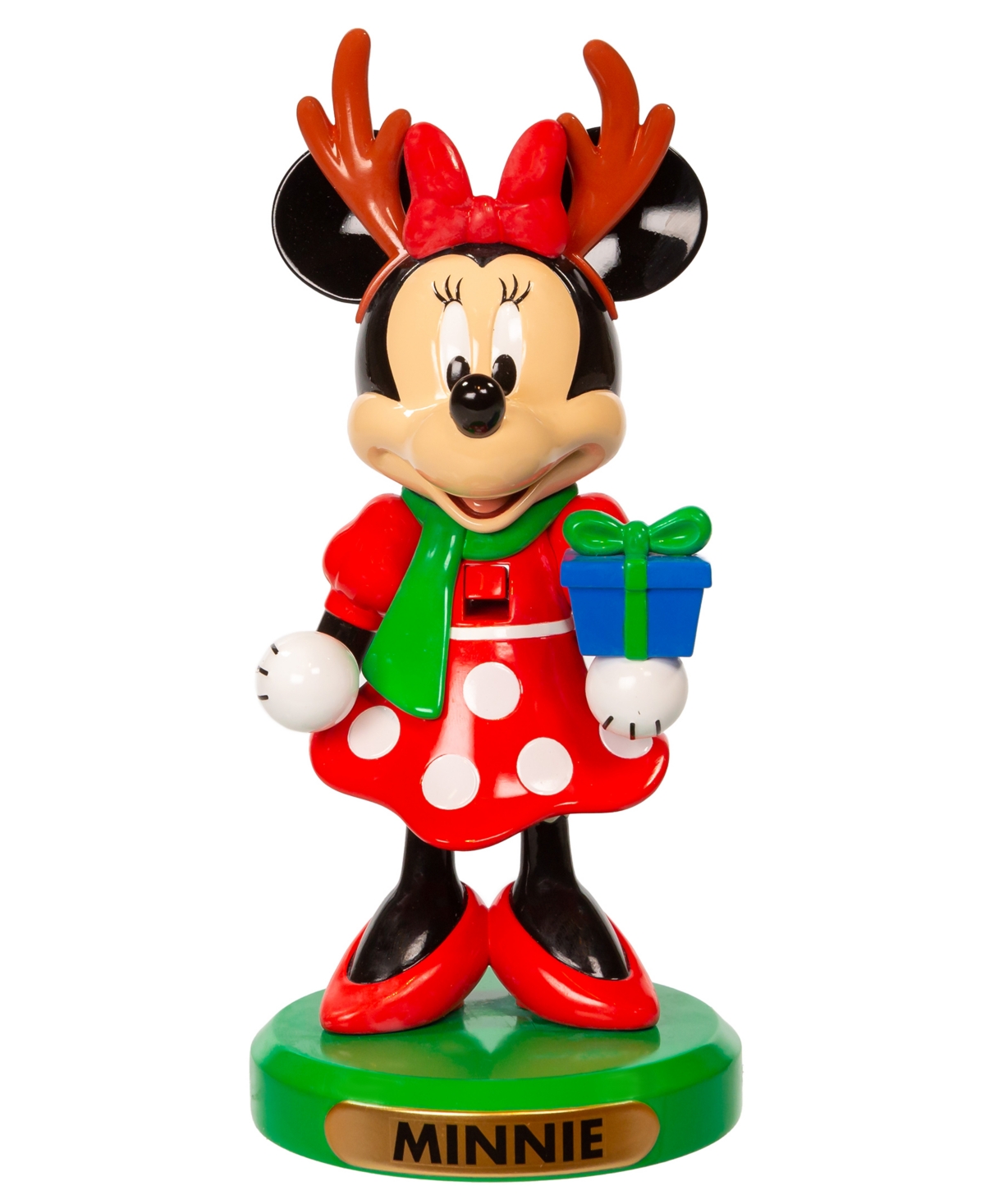 Kurt Adler 6" Disney Minnie Mouse With Tree Nutcracker In Multicolored