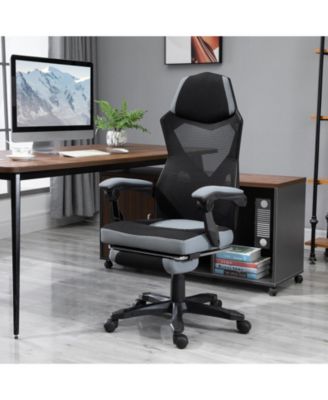 Office Chair Adjust Height Recliner with Footrest, Wheel, Mesh Back
