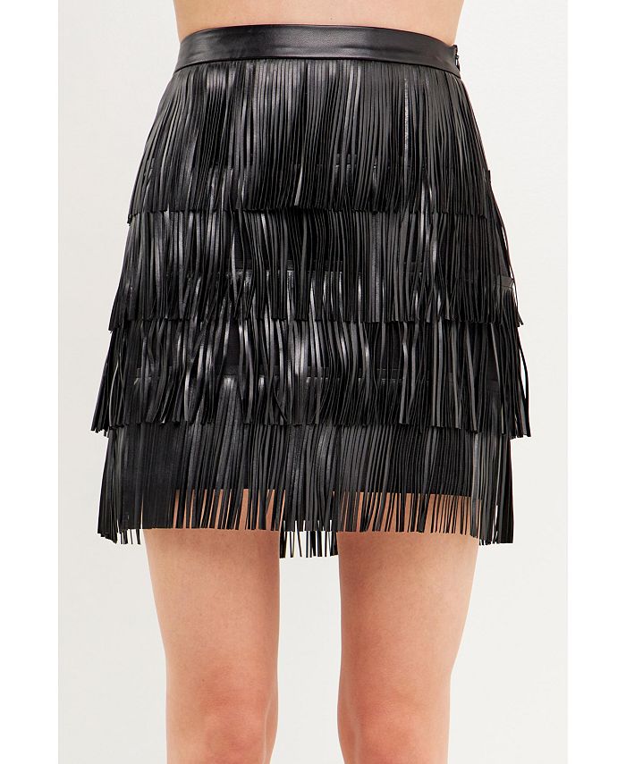 Fringe skirt macy's discount