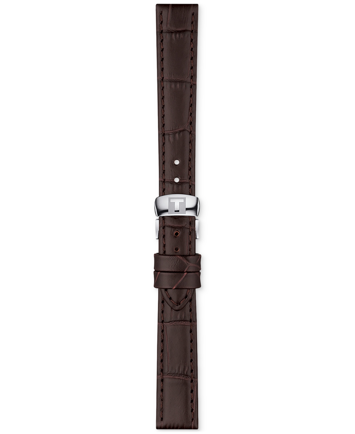 Shop Tissot Women's Swiss Tradition 5.5 Lady Brown Leather Strap Watch 31mm In Silver