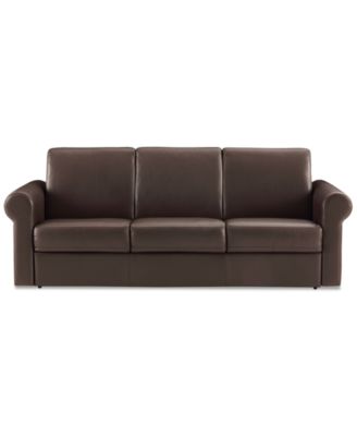 Elsher 85" Leather Sleeper Sofa, Created for Macy's