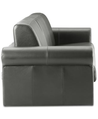 Elsher 85" Leather Sleeper Sofa