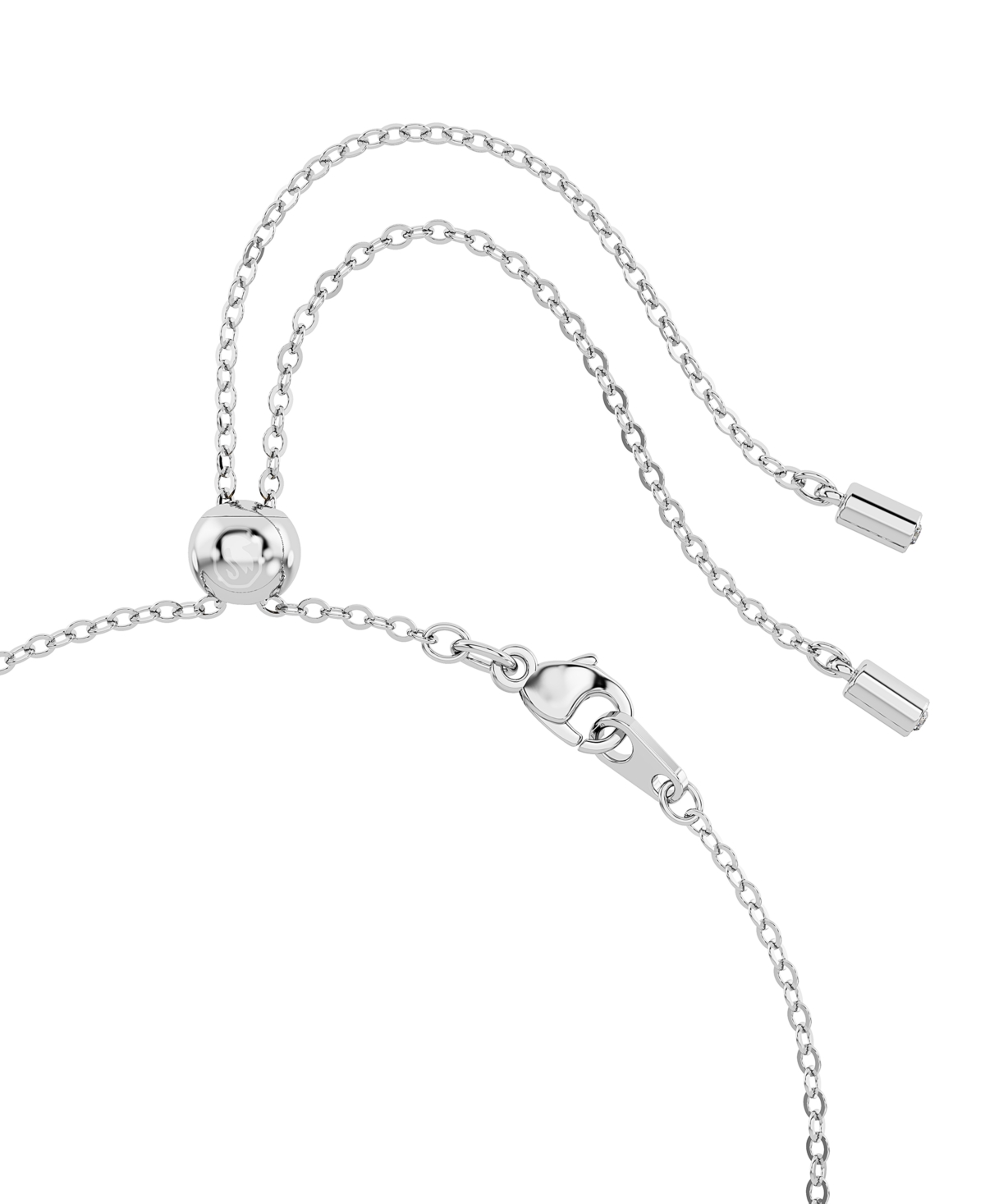 Swarovski Rhodium-Plated Mixed Crystal Moon Charm Statement Choker Necklace, 11-4/5