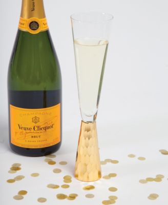 Glass Hammered Champagne Flute, 4 Piece Set