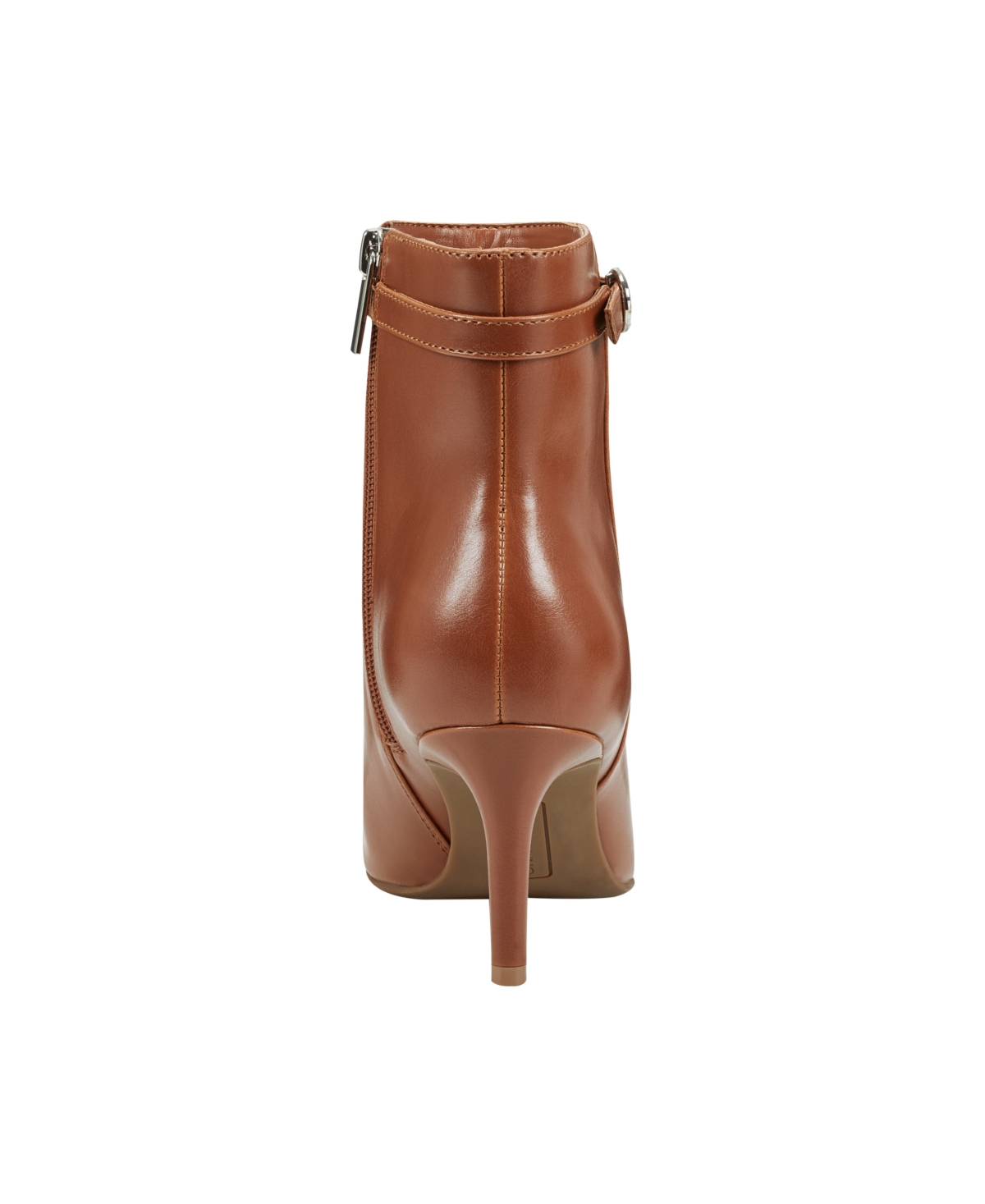 Bandolino Women's Galayn Side Zip Skinny Heel Dress Booties - Cognac - Faux Leather