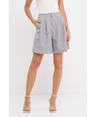Women's Pleated Tailored Shorts
