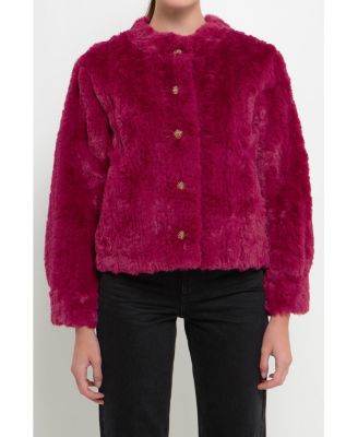 Endless Rose Wool & Faux outlet Fur Jacket