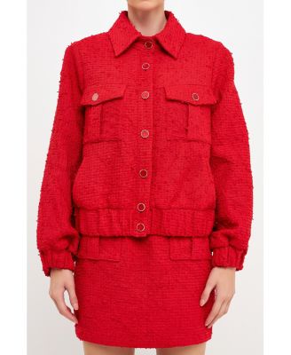 Women's Double Pocket Tweed Jacket