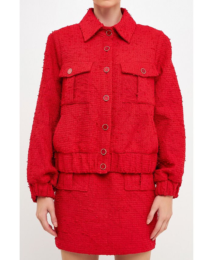 Macy's red clearance jacket