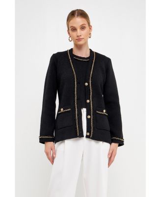 Women's Chain Trim Cardigan