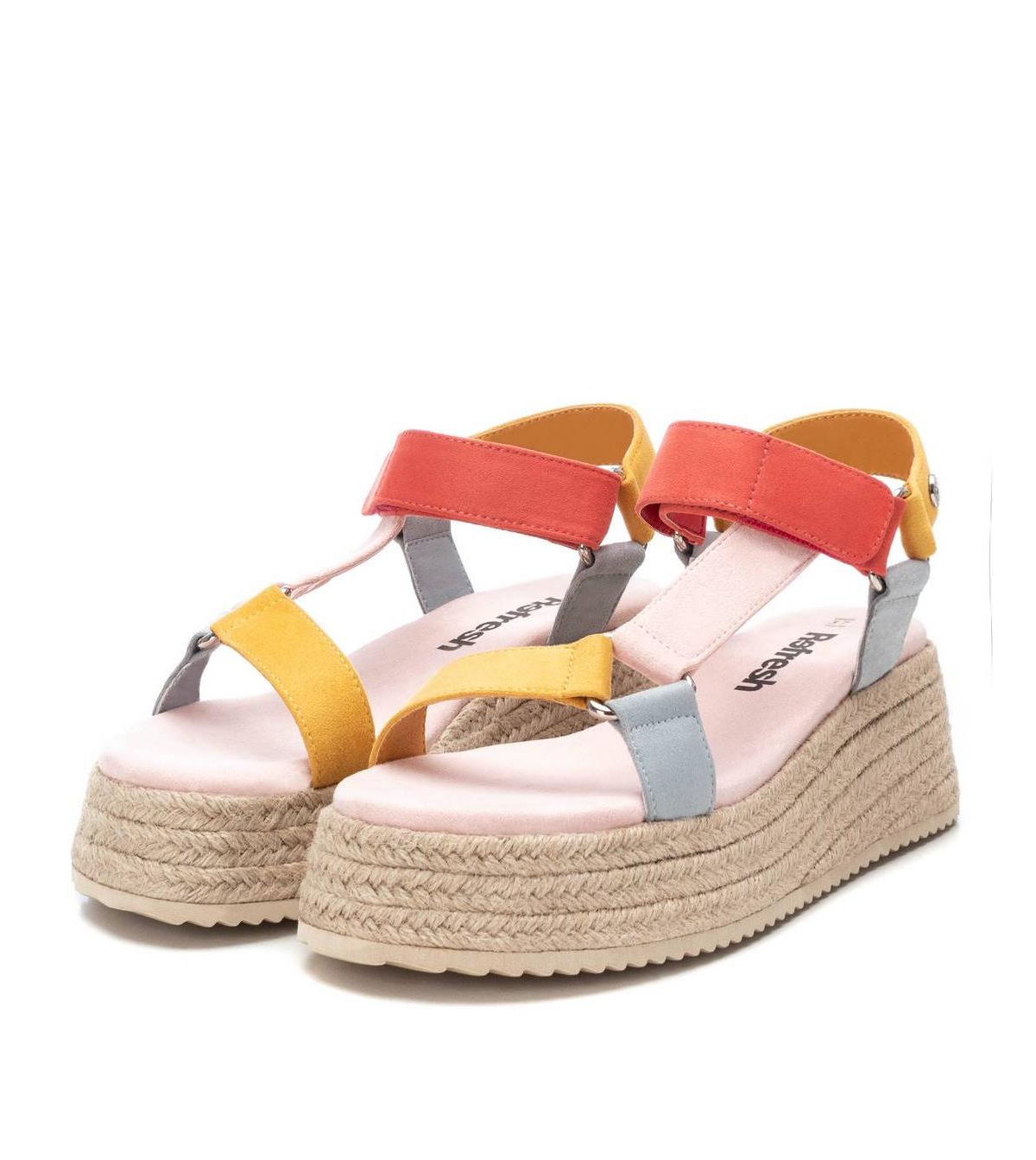 Xti Women's Suede Strappy Sandals With Jute Platform By