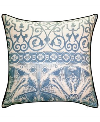 NYBG Menorca Border Print Decorative Pillow, 20" x 20"