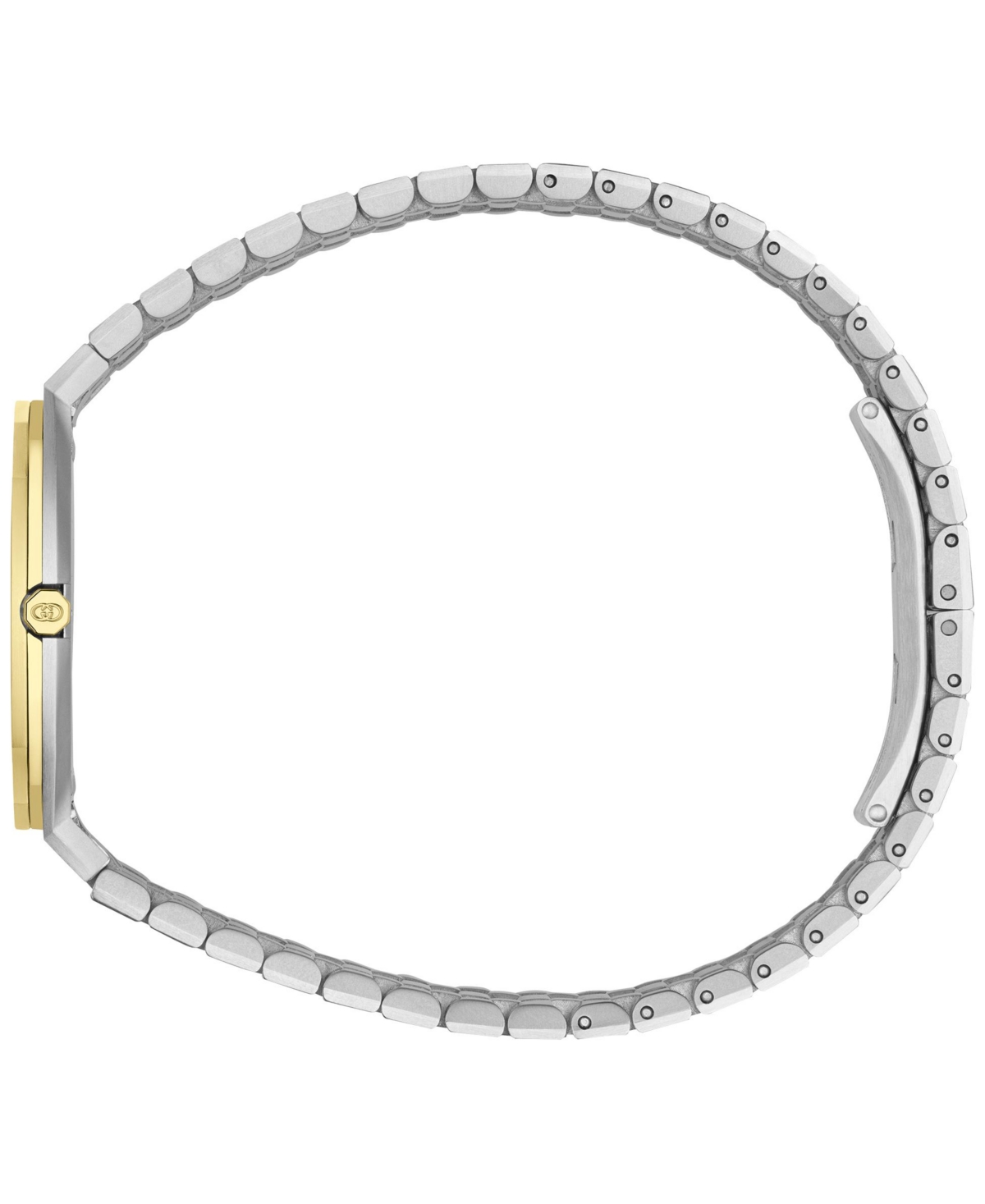 Shop Gucci Women's Swiss 25h Diamond (1/2 Ct. T.w.) Stainless Steel Bracelet Watch 30mm In Stainless Steel,brass