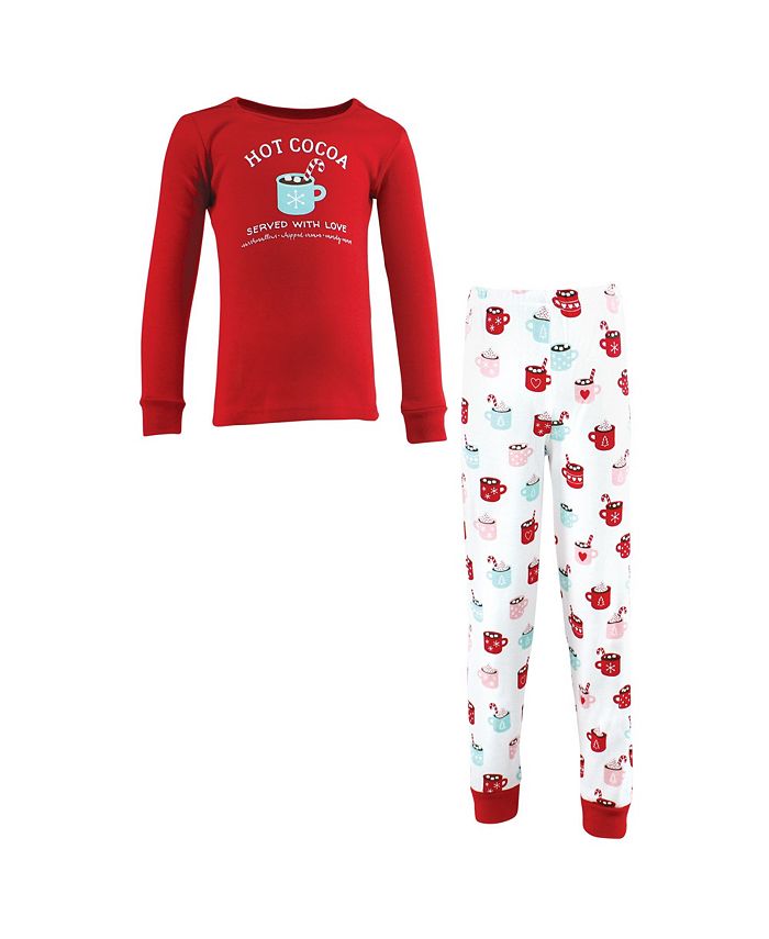 Hudson Baby Baby Boys Cotton Top and Pant Pajama Set Hot Cocoa