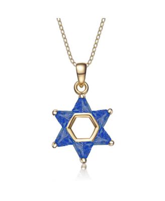 Brilliant Sterling Silver Cubic Zirconia Star of David Pendant Necklace