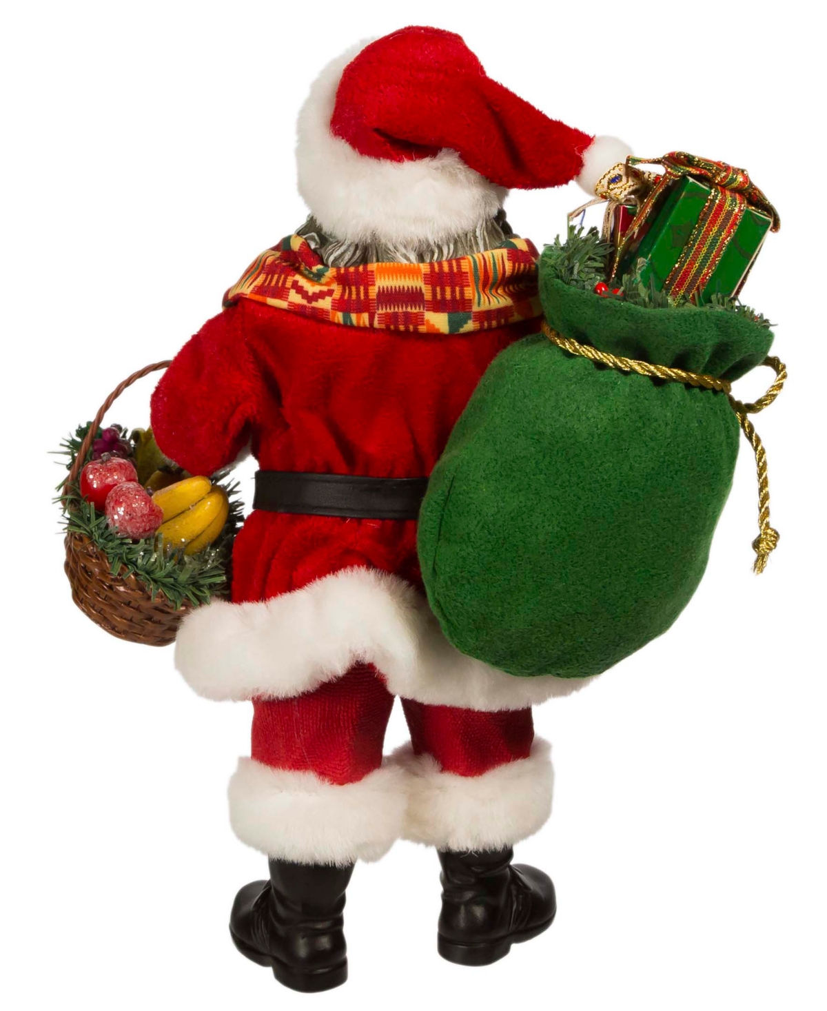 Kurt Adler 12" Fabriche Kwanzaa Santa